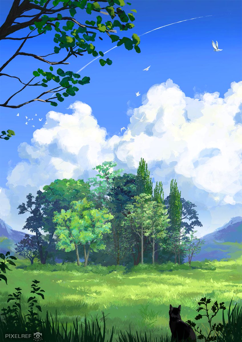 pixelref's tweet image. "Feline contemplation"
This is a speed artwork I made with a selection of the Deciduous Tree Cutout & Plant Brush @pixelref Pack!
Discover the other content of this green Mega Pack on the Pixelref stores : linktr.ee/pixelref
#Illustration #ghibli #Cat #naturelovers