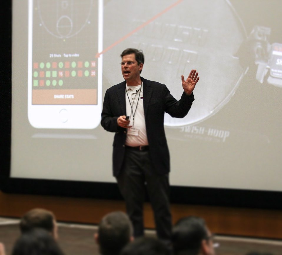 Swishhooptweets's tweet image. #tbt to Dr. Steve Gordon, our CEO and Co-Founder, presenting the Swish Hoop technology for the first time at the Hype Sports Innovation Competition in 2018.

#BasketballTechnology #BasketballTech #BasketballApp #Competition #Sports #Technology #SportsTechnology #SportsTech