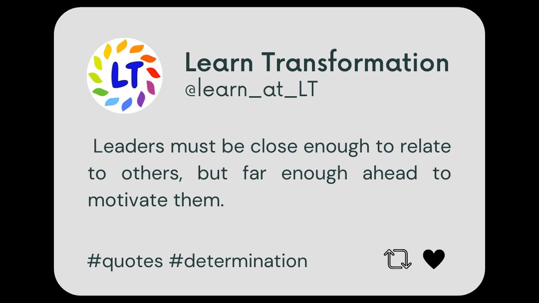 learn_at_LT's tweet photo. Space link : https://t.co/4Ri9qf7Tqb
#learntransformation #success #successful #lean #sixsigma #VUCA #digital #innovation #Tweet #Leadership #leader #quotes #determination #businessgrowth #transformation #DigitalTransformation #supplychain https://t.co/M2WQyEgzmU