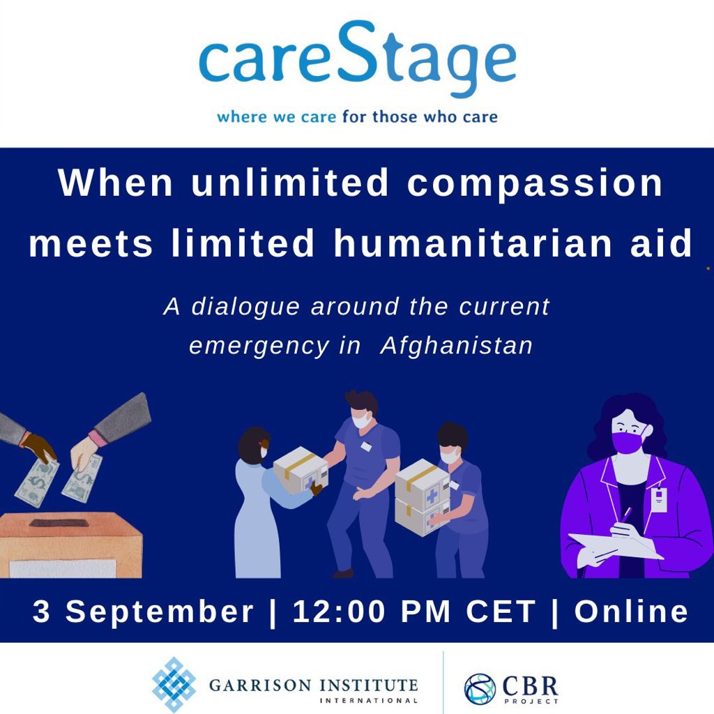 GarrisonInstit1's tweet photo. As we approach the monthly session of #careStage, we plan to dig a little deeper in the compassion world of the humanitarians and this time with #AfghanistanCrisis - we have a special guest who has worked in tough situations like that &amp; can throw some light on how/what is done! https://t.co/bKgvdoWsAp