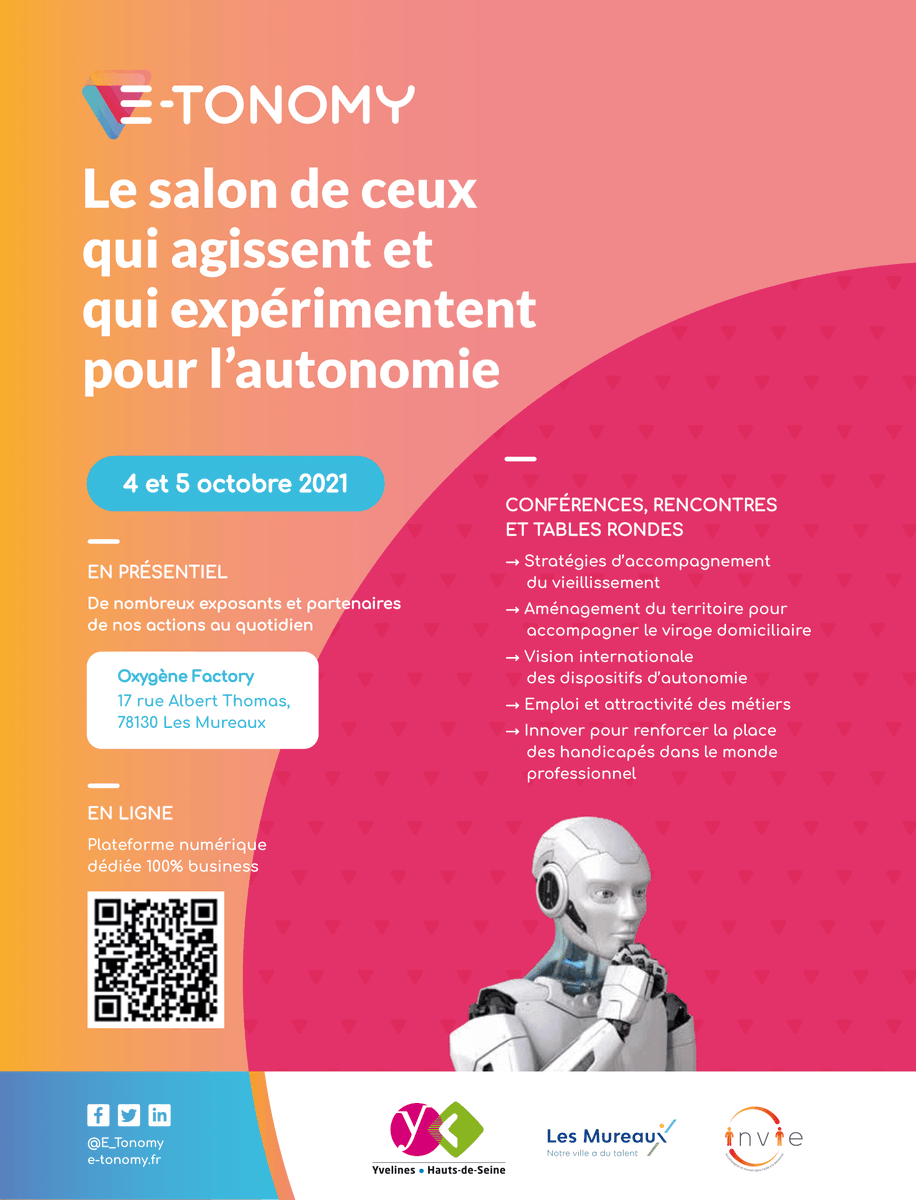 Cap_Digital's tweet photo. 📆 Le salon @E_Tonomy revient pour une 5ème édition les 4 &amp; 5 Octobre ! 
Vous développez des solutions innovantes au service de l'#autonomie ? 💡 
💶 Bénéficiez d'une remise pour exposer sur le salon avec le code CAPDIGITAL 
+ d'infos : https://t.co/BIqpp2sqCX https://t.co/X6NNM5P11P