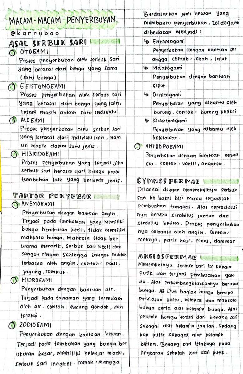karruboo's tweet image. Kelas 9 - IPA
Bab 2 Sistem Perkembangbiakan pada Hewan dan Tumbuhan:
— Reproduksi pada Hewan
— Reproduksi pada Tumbuhan
— Metagenesis (Lumut & Paku)