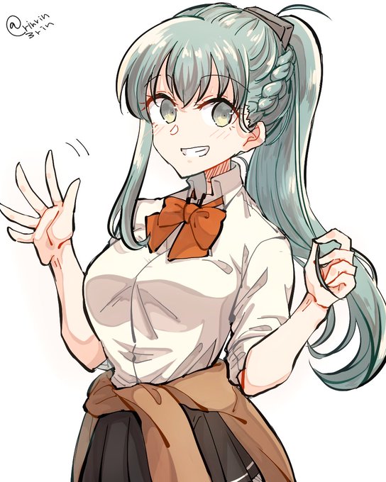 艦これらくがき。ポニテ鈴谷 