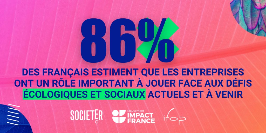SONDAGE EXLUSIF #UEED2021 !

Pour <a href="/Societer_Paris/">Societer</a>, <a href="/IfopOpinion/">Ifop Opinion</a> a interrogé les français.e.s. 86% estiment que les entreprises ont un rôle à jouer face aux défis écologiques et sociaux !