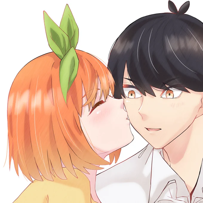 チュッ🍀

#五等分の花嫁 
#中野四葉 