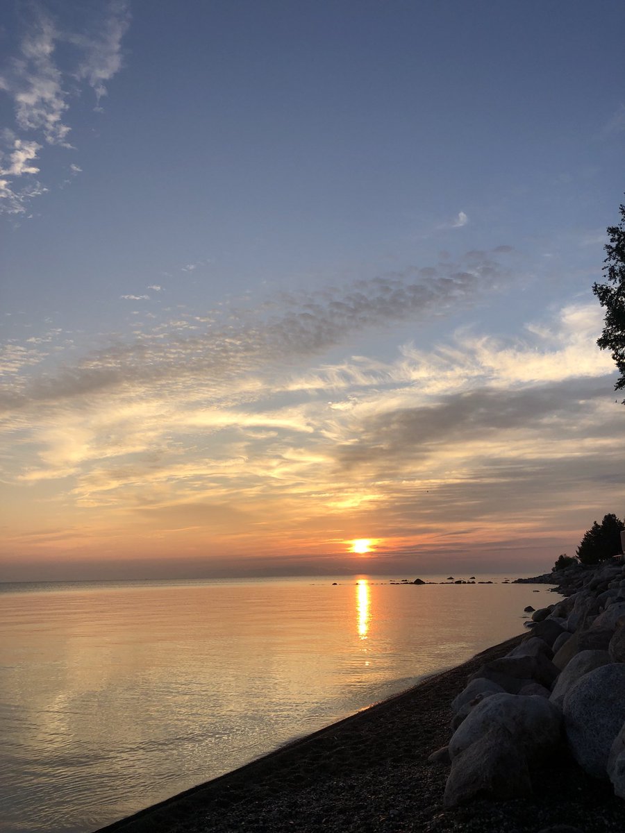 Another beautiful morning on Georgian Bay. Morning swim coming soon!