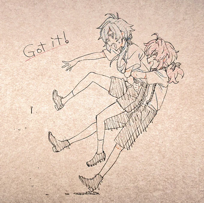 #引用RTで絵をあげて5人指名してバトンでお気に入りの絵を載せる
ゆゆぎさんから回していただきました!ありがとうございます☺️
自分のメディア欄ごそごそしてきました…この辺がラフからさほど迷わず線まとめられたような気がした絵だった気がします 
