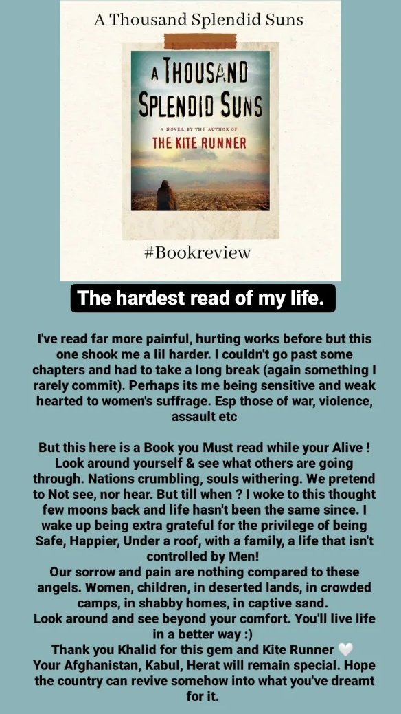 #ThousandSplendidSuns : A review