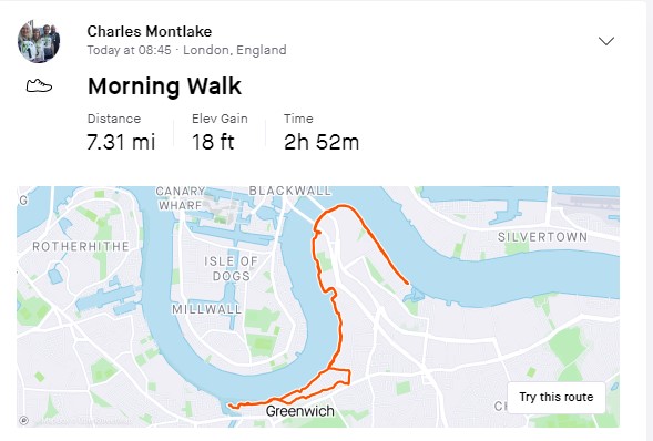 working my way up to 26.2 miles for <a href="/myelomauk/">Myeloma UK</a> 

This is a fundamental silly thing for someone with Myeloma AND Amyloidosis to be doing so please give generously

uk.virginmoneygiving.com/CharlesMontlake