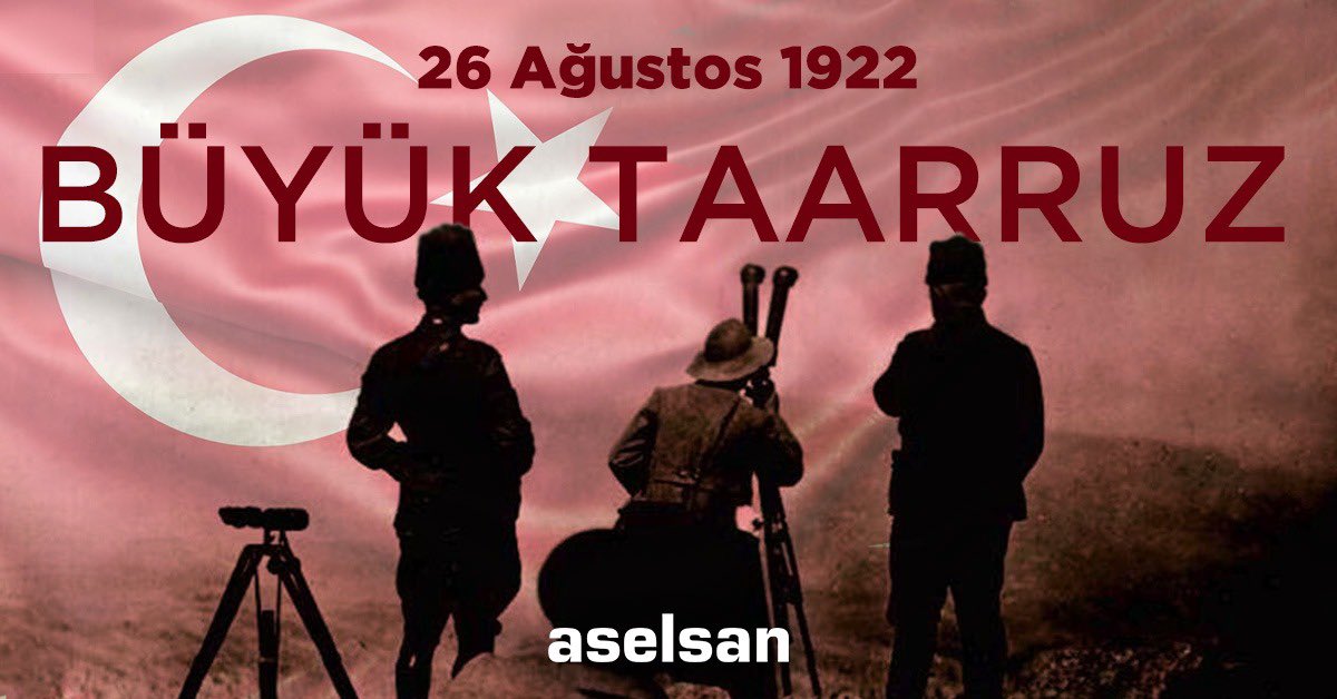 Büyük Taarruz'un 99. yıl dönümünü kutluyor, başta Gazi Mustafa Kemal Atatürk ve silah arkadaşları olmak üzere tüm şehitlerimizi rahmet ve minnetle anıyoruz. 
 
#Aselsan #BüyükTaarruz