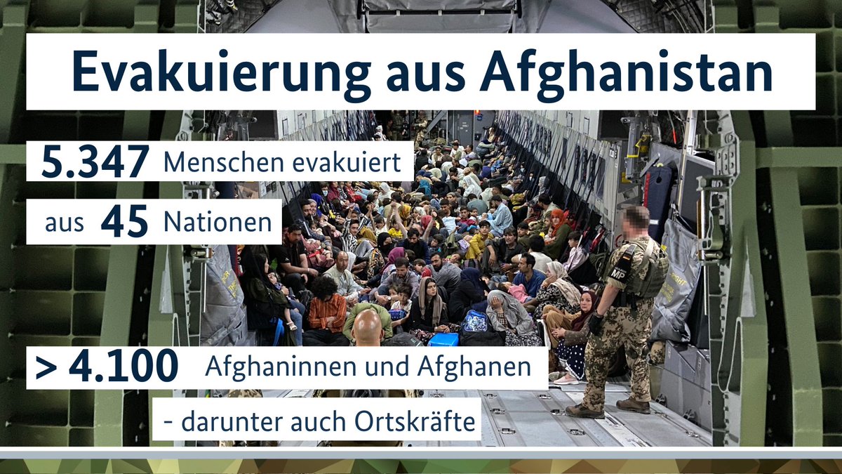 Vor kurzem ist erneut ein #A400M in Taschkent gelandet - mit an Bord 154 zu Schützende aus #Kabul. Jetzt ist die sensibelste Phase, die Terrorbedrohungen verschärfen sich. Wir arbeiten fieberhaft weiter an den Evakuierungen, gleichzeitig geht es um den Schutz unserer SoldatInnen.