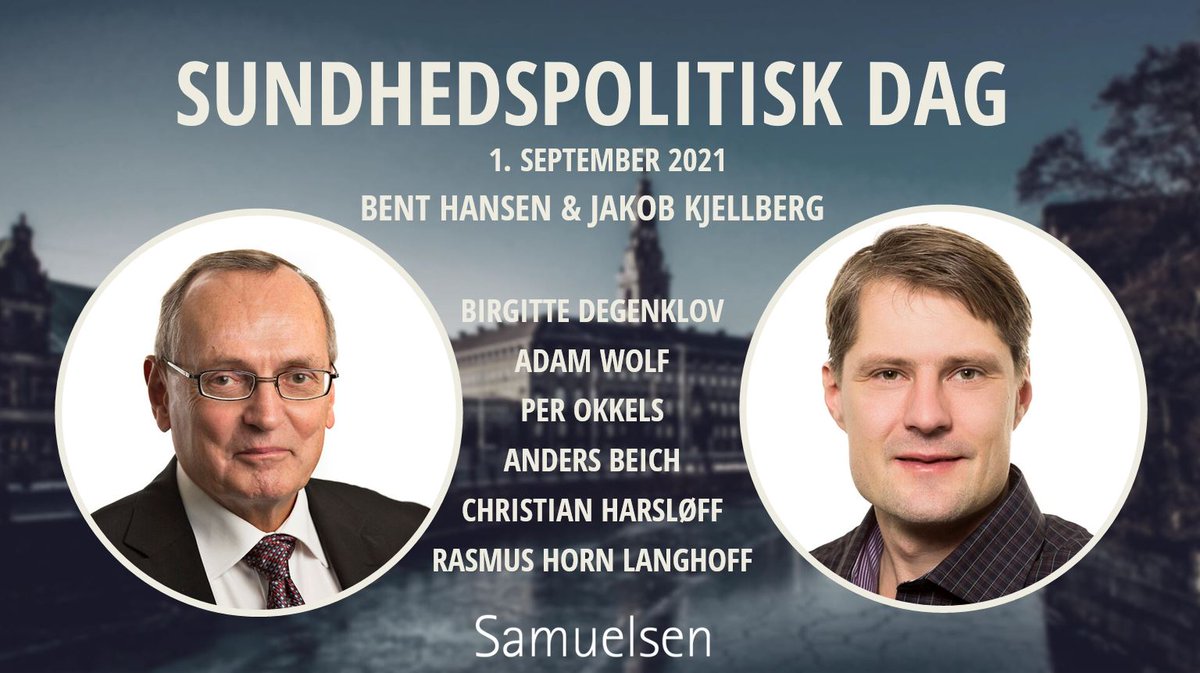 dkpolnetwork's tweet photo. Sundhedspolitisk dag hos Samuelsen!💉🫀 🏥

På onsdag den 1. september samler vi de centrale aktører til at give en sundhedspolitisk status på tilstandene i sektoren ovenpå et turbulent halvandet år.

Vi glæder os til at se jer!

#dkpol #sundpol https://t.co/x3JyDXGiYj