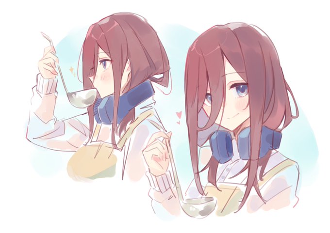 GEORGE manさんがTwitterに投稿した中野三玖(五等分の花嫁)のイラスト。