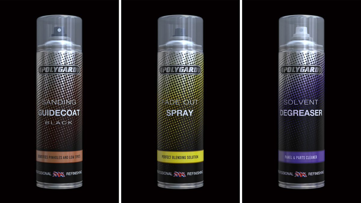 Have you tried our smart aerosol range?

🟠 Sanding Guidecoat Black
🟡 Fade Out Spray
🟣 Solvent Degreaser

This range is fast-acting and fast-drying, making it ideal for #SmartRepairs.

#automotive #autorefinish
