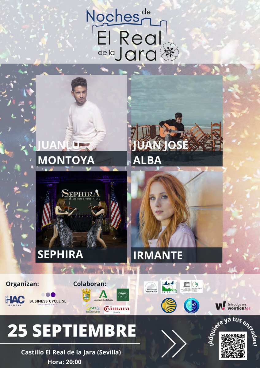'Noches de El Real de la Jara' tendrá su inauguración el 25 de septiembre con un concierto con cuatro artistas nacionales e internacionales y contará con autoridades de la <a href="/AndaluciaJunta/">Junta de Andalucía</a>  y de la Diputación de Sevilla. #hacglobal #elrealdelajara #nochesdeelrealdelajara