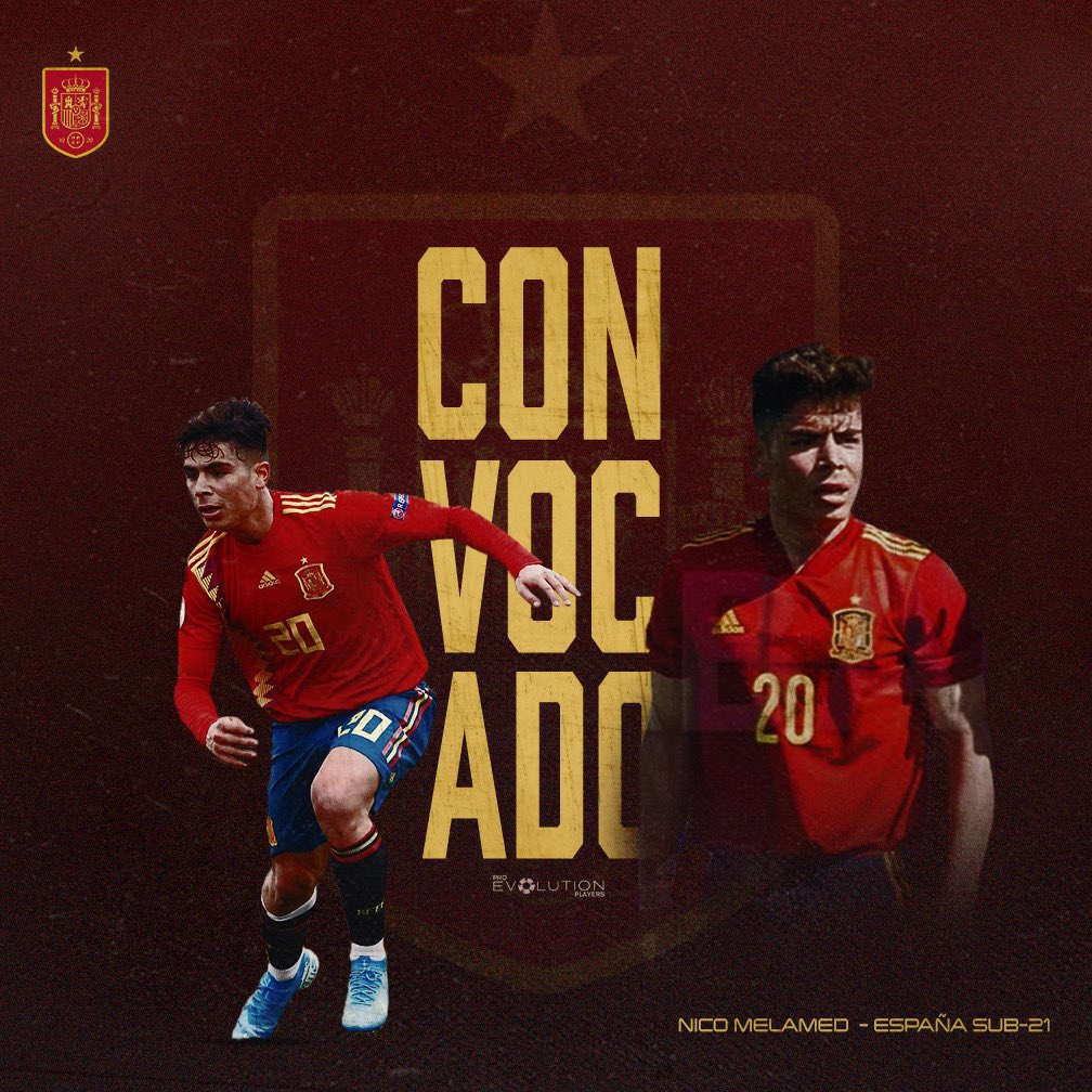 ProevolutionOF's tweet photo. @nicomr_ one of the players called up for the debut of #SefutbolSUB21 in the Qualifying Phase for #Europe2023. 🇪🇸

The national team will play against Russia and Lithuania on the 3rd and 7th of September. 🔥
#proevoplayers #Spain #España #Europeo2023 https://t.co/GvG3ngn6zs