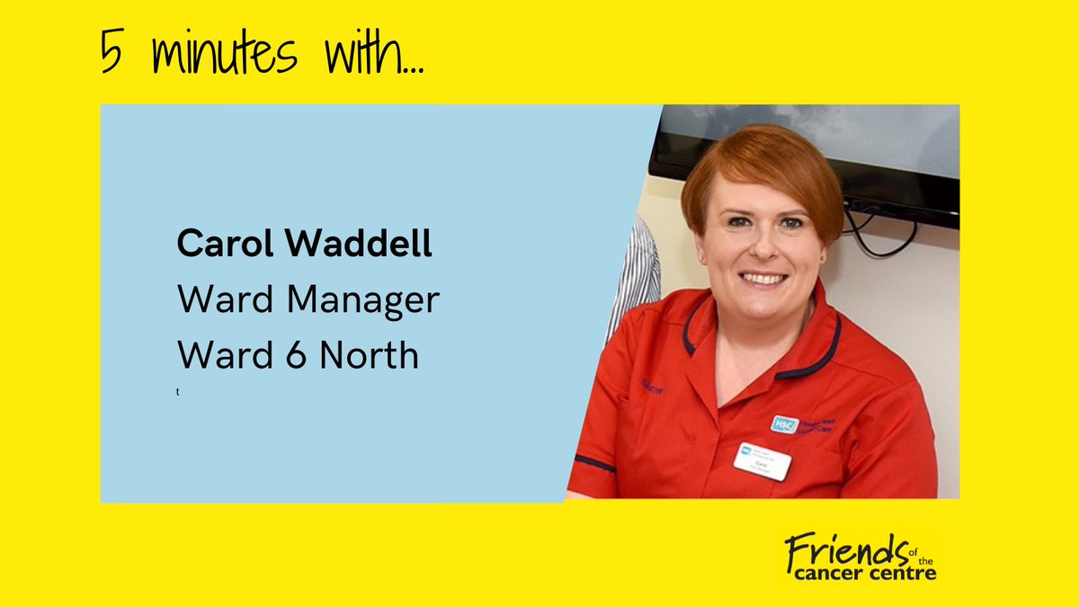 FriendsCCNI's tweet photo. The next of our #5MinsWith interview is with Ward 6 North Manager, Carol Waddell. Carol is responsible for the care of people affected by Haematological disorders on 6 North. Carol shared with us what the support of the charity means to her and her team: https://t.co/aykr1Xyr2d https://t.co/sj823LpH19