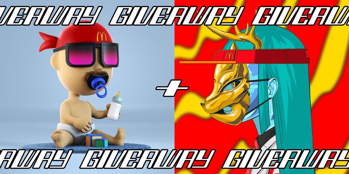 ffbabypunk's tweet photo. 🔥DOUBLE NFT GIVEAWAY🔥 

We are giving away 2 NFTs to a random winner!😱

You need to:

🚀 Follow @FastFoodON1 &amp; @ffbabypunk
🚀 Like &amp; RT this tweet
🚀 Tag 4 NFT friends

#FastFoodON1 #FastFoodBabyPunk3D  #NFTGiveaway https://t.co/7WsBb8gDA1