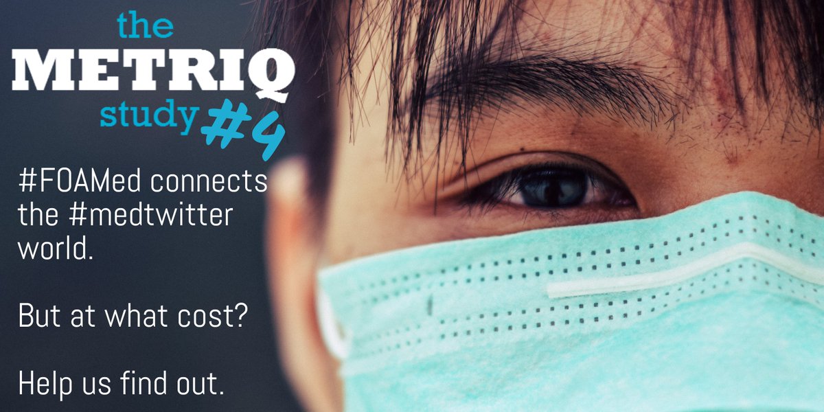 The METRIQ Study (@metriqstudy) on Twitter photo The <a href="/METRIQstudy/">The METRIQ Study</a> is back for round 4!
Hey #residents, #students, and other #frontline users, we need your input on the true valuation of #FOAMEd.
Learn more and register here: metriqstudy.org! The <a href="/METRIQstudy/">The METRIQ Study</a> is back for round 4!
Hey #residents, #students, and other #frontline users, we need your input on the true valuation of #FOAMEd.
Learn more and register here: metriqstudy.org!