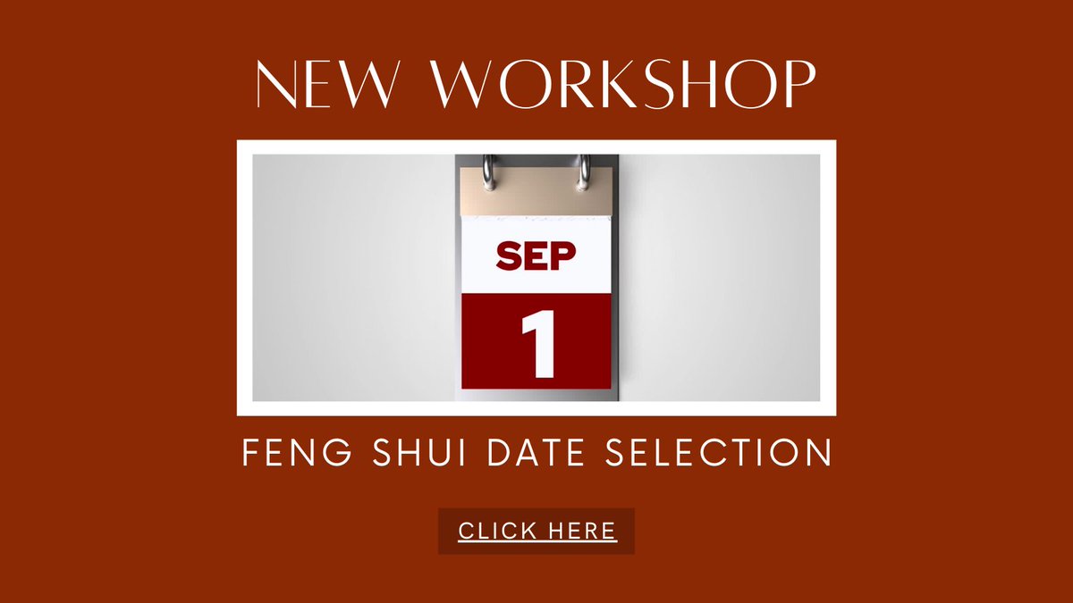 Online Workshop Announcement - 'Feng Shui Date Selection'
Align Man, Earth & Heaven realm - get consistent & fast results in feng shui buff.ly/3zo8B55
#fengshui  #dateselection #fengshuidateselection #workshopannouncement #chineseastrology #virtuallearning #onlinelearning