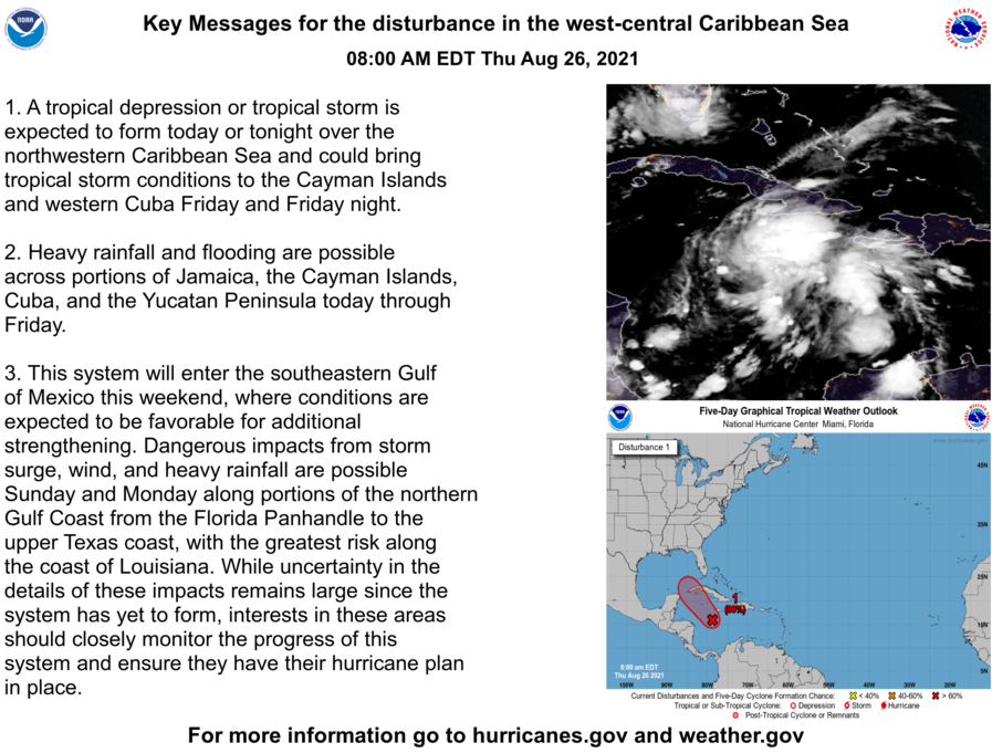 Tropical Storm Five Day Forecast Map National Hurricane Center On Twitter: "8 Am Edt: Here Are The Key Messages  For The System Located Over The West-Central Caribbean Sea, Which Is Likely  To Become A Tropical Depression Or Tropical