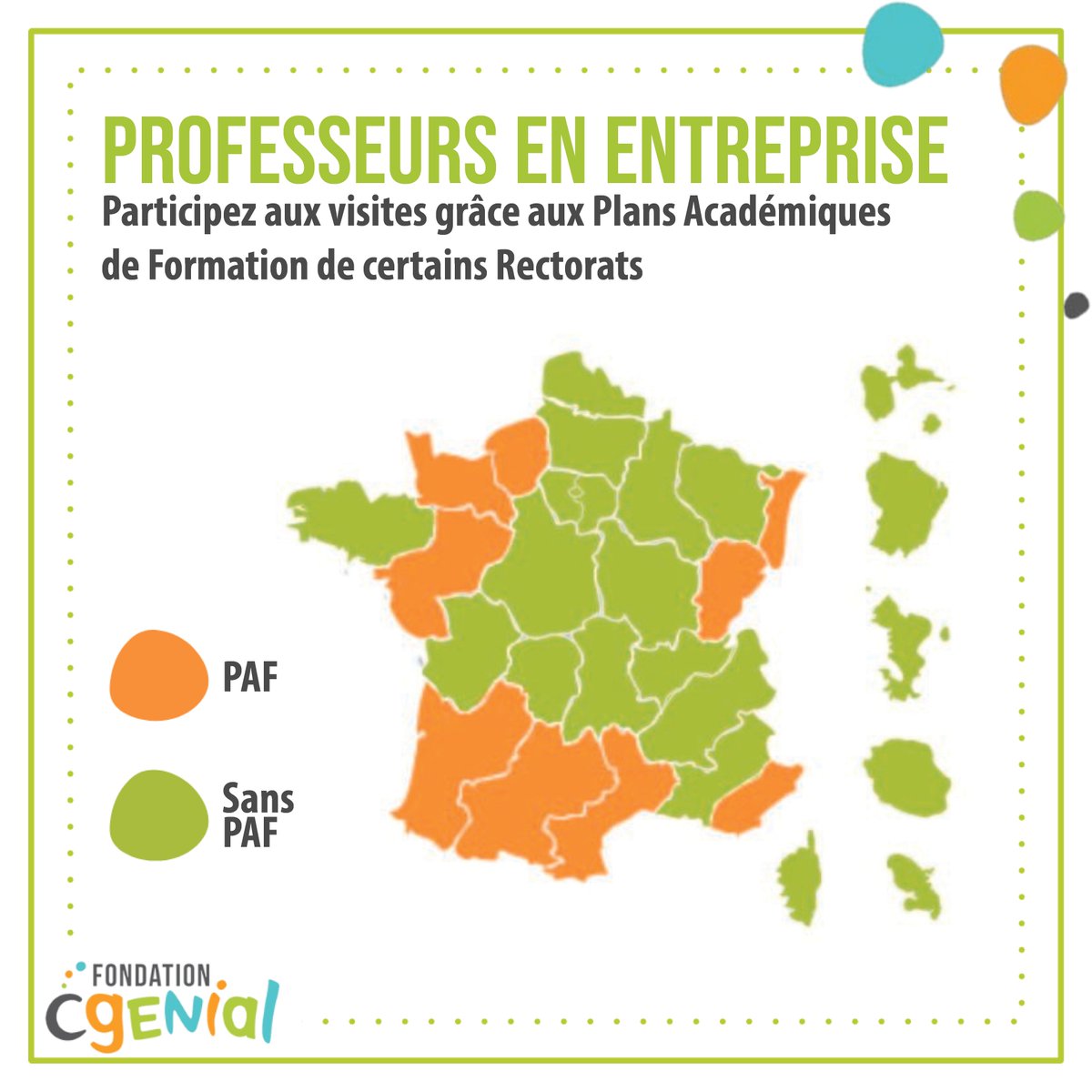 Enseignants ? Préparez vos prochains rdv de découverte des métiers scientifiques et industriels😉

✔️ les #visites Professeurs en Entreprise sont inscrites dans certains Plans Académiques de Formation !

👉Retrouvez les modalités liées à votre académie : cgenial.org/82-nos-actions…