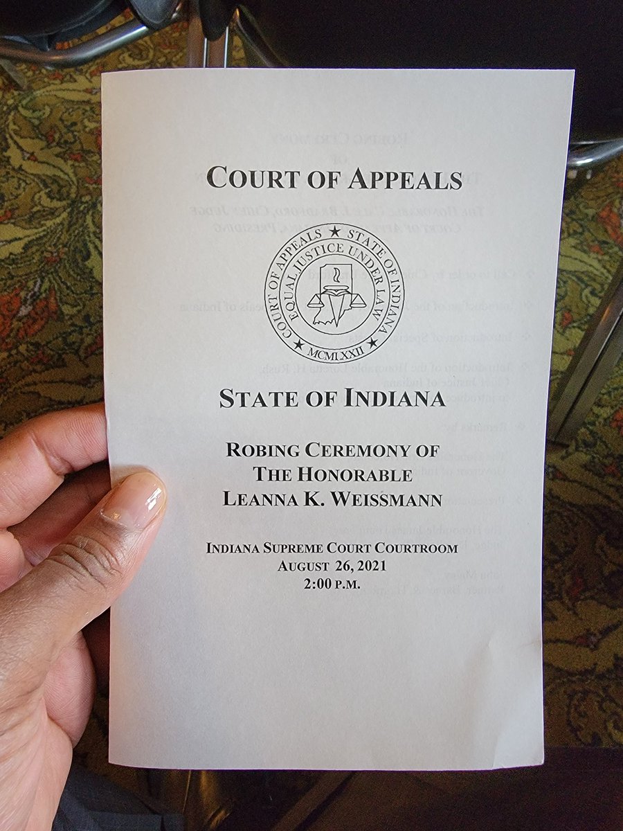 ISBAPresident's tweet photo. Congratulations to Judge Leanna K. Weissmann on her recent appointment to the Indiana Court of Appeals. https://t.co/8N6qaGHG1G