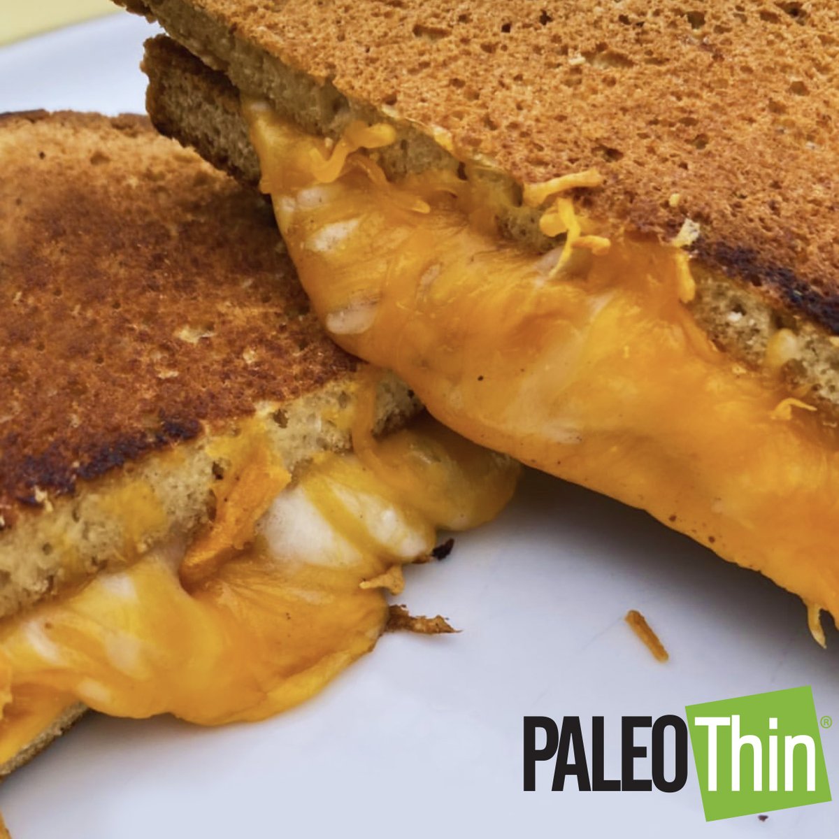 Delicious, low carb, gluten free, grain-free, Almond, Paleo Thin Bread grilled cheese. More info JulianBakery.com