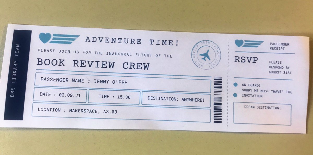 This made my day <a href="/MissdeCourcy/">Miss de Courcy</a> Cannot wait for the <a href="/BMSPrimary/">BMS</a> #Book review crew! #BMSInspire readers! RSVP is on its way. #reading #books