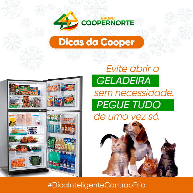 coopernorte's tweet photo. A geladeira é um eletrodoméstico que fica 24 horas ligado. Os cuidados precisam ser redobrados. 🔎 Limpe periodicamente, verifique sempre a vedação da borracha de isolamento da porta e ajuste o termostato🌡 de acordo com a capacidade de armazenamento dos alimentos e com a estação https://t.co/SAB8nUrOB6