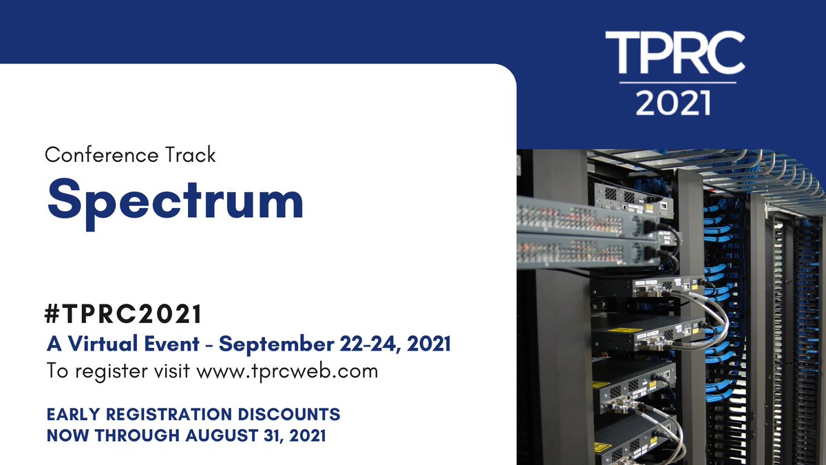 TPRCtweets's tweet image. #TPRC2021 Papers on #spectrum Check them out at tprcweb.com Register now!