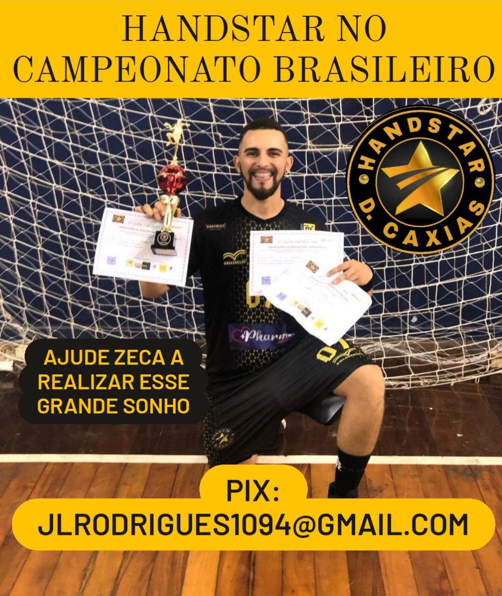 jlrodrigues07's tweet photo. Fala família! Sou Zeca, armador central de handebol do clube Handstar, em setembro irei jogar o Campeonato Brasileiro.
Infelizmente as despesas para essa competição são altas, inviabilizando minha ida.
A fase regional será em Itatiba/SP e a fase final em Recife/PE.Quem puder RT🔽 https://t.co/GPdWnxSNQD