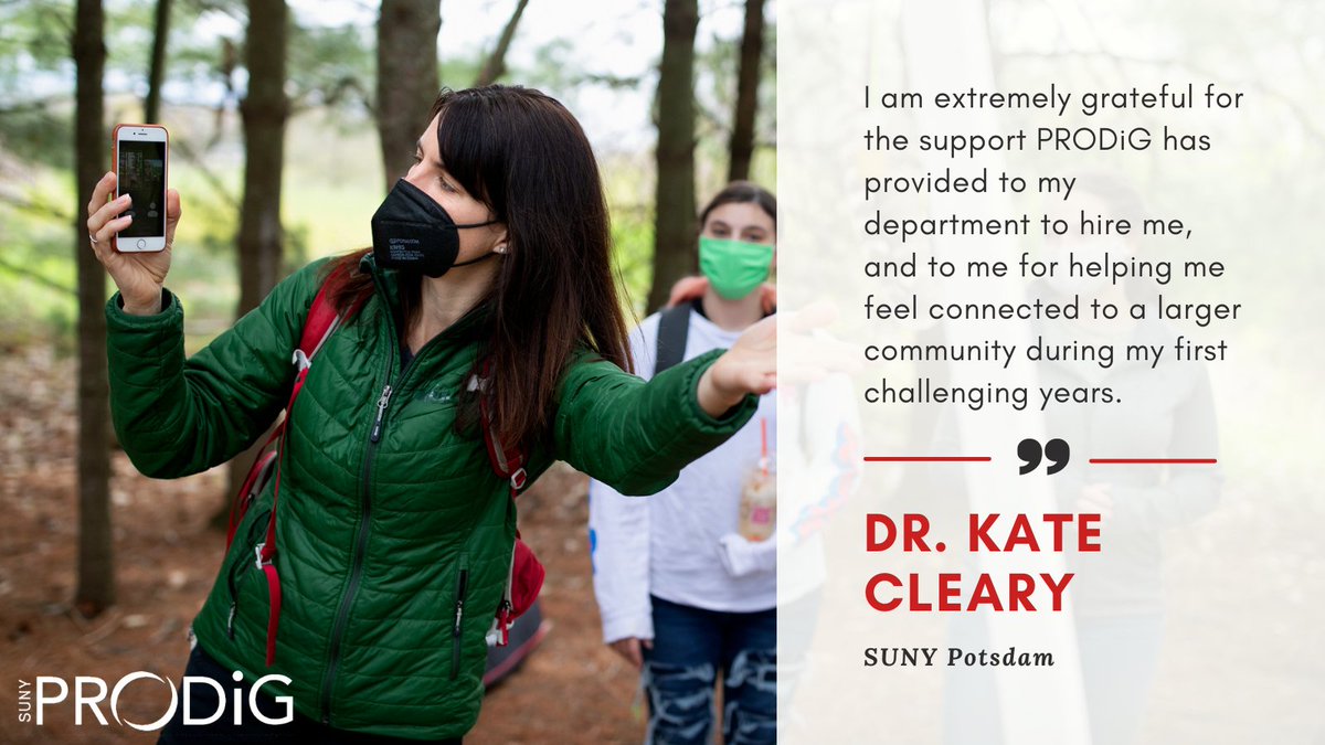 SUNYDiversity's tweet photo. This Women’s Equality Day, we're celebrating the #SUNYwomen paving the way for a more inclusive future - like PRODiG faculty Dr. Kate Cleary.

Through PRODiG, @SUNY is breaking down barriers by increasing faculty representation of women in STEM &amp; under-represented minorities. https://t.co/4DA5H42NEJ