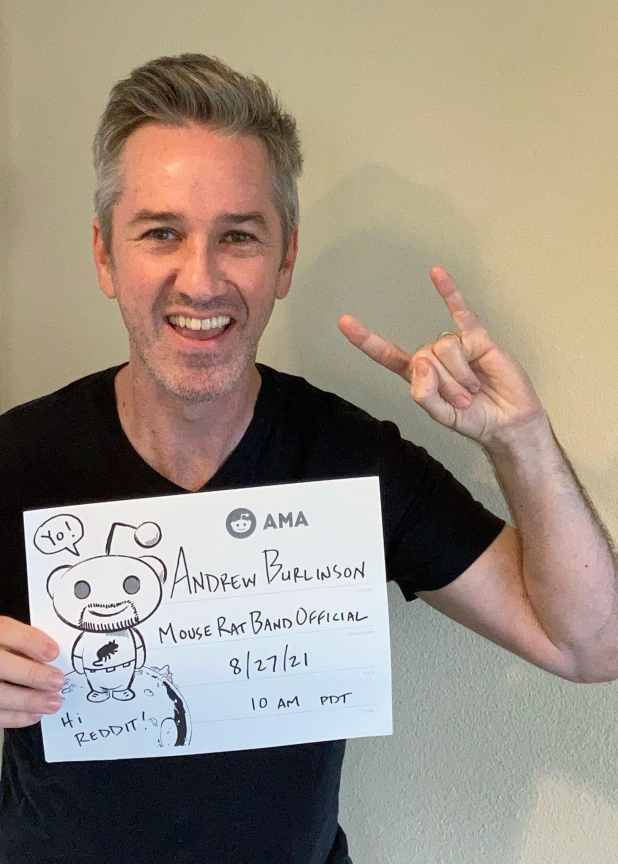 Ask Burly Anything! Our awesome-beyond-awesome guitarist Andrew 'Burly' Burlinson is doing a #RedditAMA over on l8r.it/AFWr at 10am PT / 1pm ET tomorrow, August 27th!

#mouserat #parksandrec #askmeanything #AMA #music