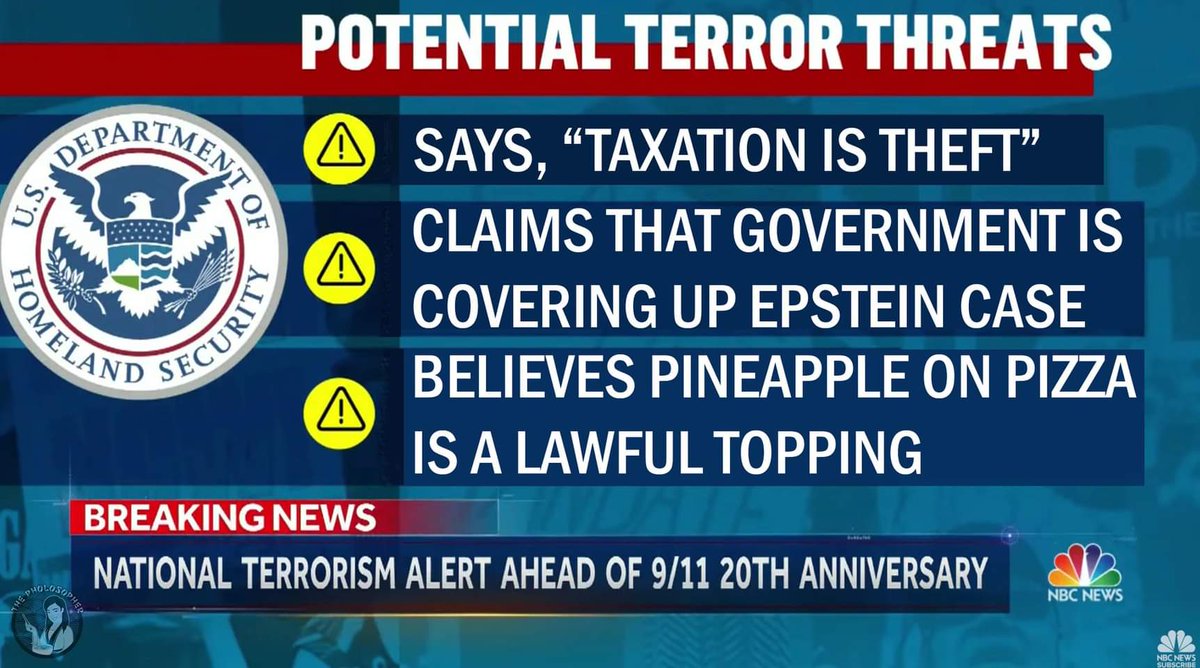 ThePholosopherX's tweet photo. Guess we're all d0mEsTiC tErRoR1StS , not the U.S. federal government at alllll 🤪
#bootwtselfieday #MaskOrder #TaxationIsTheft #EndTheFed https://t.co/G0B7XMkUt4