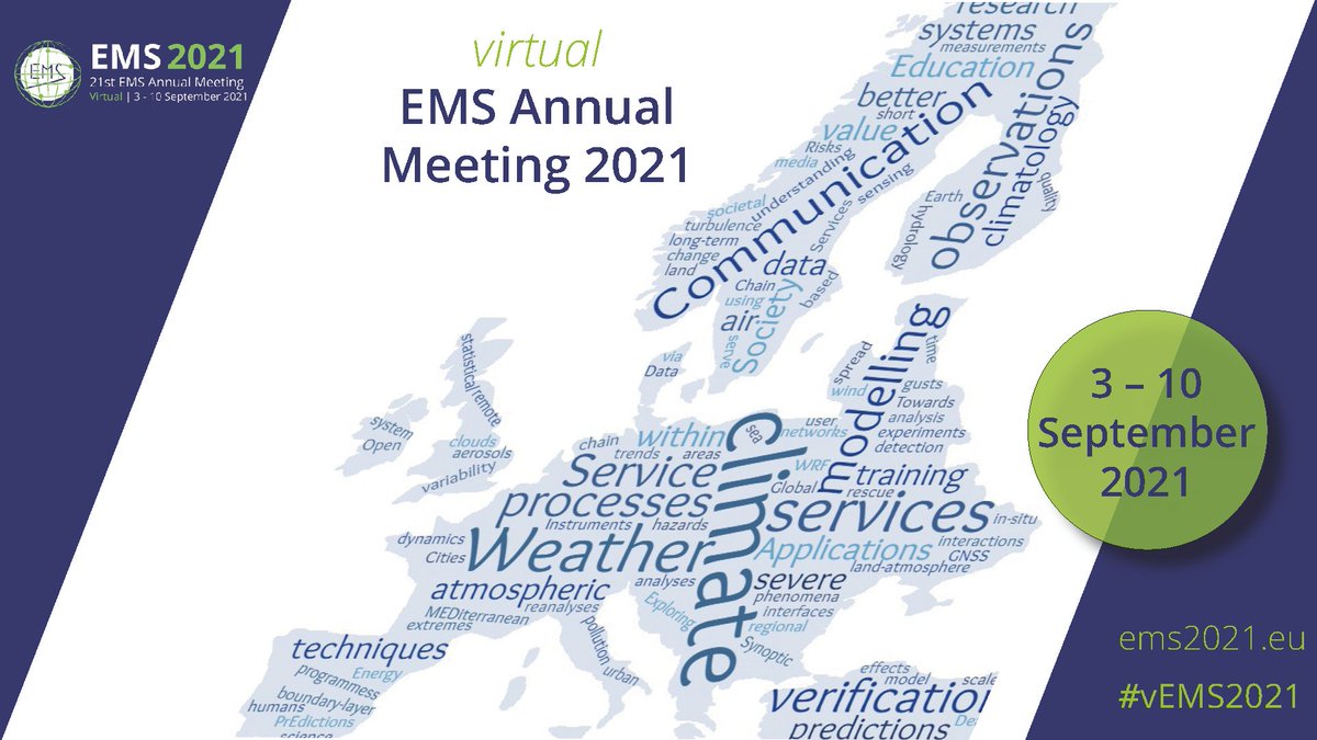 📢 #EMS2021 conference on 3-10 Sept! 
Join this 🖥️ event to debate on weather &amp; climate research, &amp; services contributing to the #SDGs.
🙍‍♀️RECEIPT scientist <a href="/karin_vdwiel/">Karin van der Wiel</a> will present her work on the influence of the weather on the energy transition  
🔎👉climatestorylines.eu/news-event/eur…