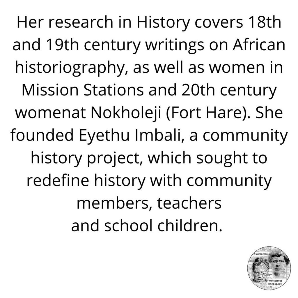 asinakuthula's tweet photo. Today we honour Dr Nomathamsanqa Tisani. Read through our infographics to learn more about her. https://t.co/3aM0xfQzHO