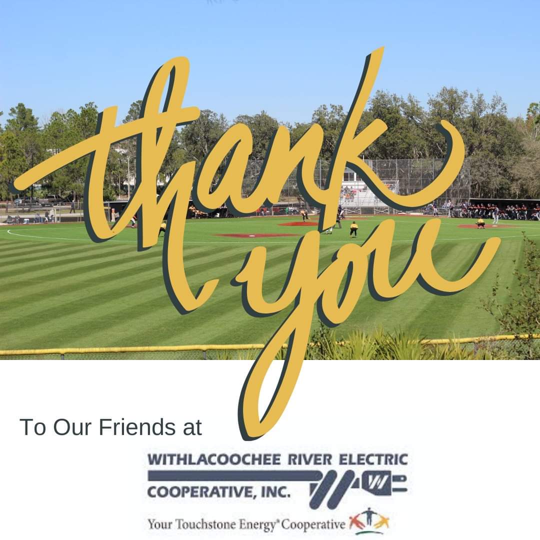 Thank you to @WRECoop Withlacoohcee Power and Electric CO-OPs donation to PHSC Athletes of 480,000 dollars to install a state of the art LED Field Lighting System on the baseball field. phsc.edu/about/news/pre…