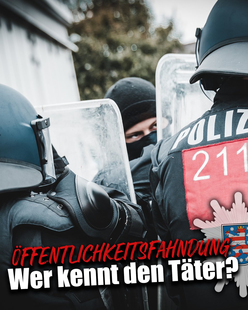 #Öffentlichkeitsfahndung nach einem bislang unbekannten Mann, der am 1. Mai in #Weimar eine Polizeikette durchbrach und erheblich Widerstand leistete.

Auf seiner Flucht griff er einen Journalisten an und verletzte diesen.

￼Pressemitteilung mit 📸 unter:
presseportal.de/blaulicht/pm/1…