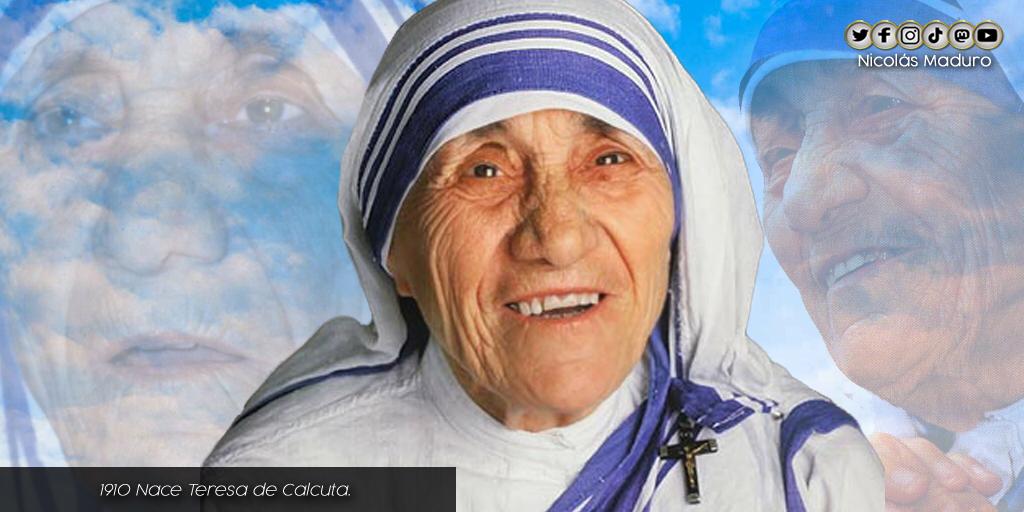 Hoy se cumplen 111 años del natalicio de la santa Madre Teresa de Calcuta, y el pueblo de Cristo celebra con fervor su obra misericordiosa al servicio de los más desfavorecidos, ella encarnó los valores de la caridad y la compasión. ¡Madre Teresa! Bendice cada paso que damos.