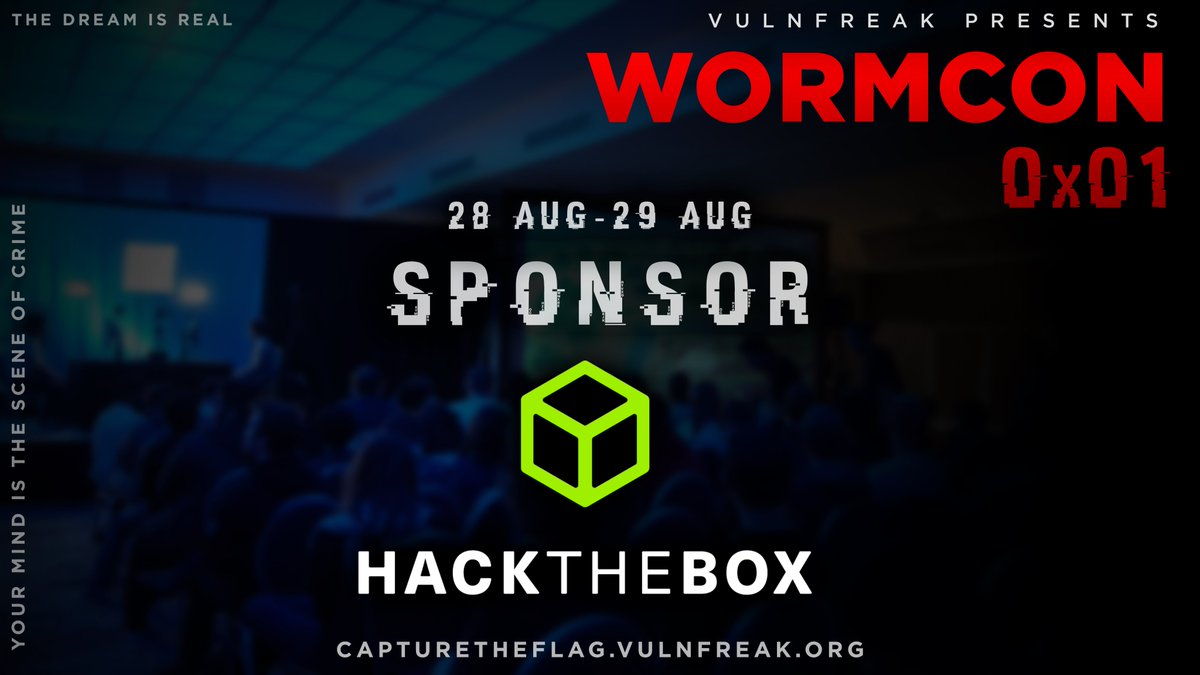 vulnfreak's tweet photo. We are proud to announce @hackthebox_eu as our esteemed sponsor for wormcon 0x01 🎉 

 visit: https://t.co/ApqLLccN1y &amp; https://t.co/4Aak7BvDMc
#wormcon2021 https://t.co/SsTyudLPuW
