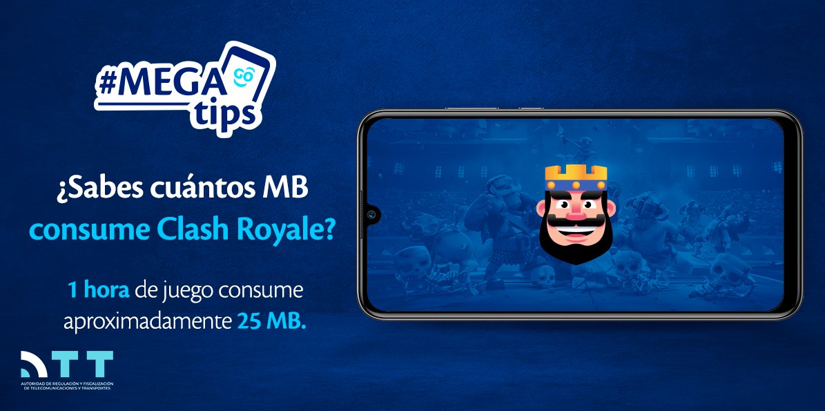 Tigo_Bolivia's tweet image. #MegaTips​
¿Ya tienes lista tu estrategia para #ClashRoyale?​😏🎮
¡No olvides tomar en cuenta tus MB!​😱📱
Descubre qué tanto consume Clash Royale por hora de juego con este Mega Tip ⬇️​
Conoce más sobre tu consumo por aplicación aquí:  tigo.ws/MiTigo