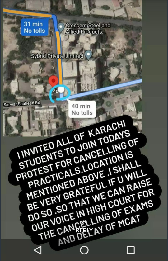 FanilaAshraf's tweet photo. Please guyz join us here!!
We're already wasting our time here but getting no response from the govt. Now it's time for protest so that they should reconsider their decision about practicals.
#cancelpracticalssindh https://t.co/6yVv2PpHTl