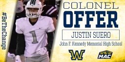 justin_suero's tweet photo. Blessed to receive an offer to play football at the next level from Wilkes University!

Thanks @CoachKDickerson @WilkesFootball @coachtholman 
#BeTheChange https://t.co/5PvHJ0eBG0