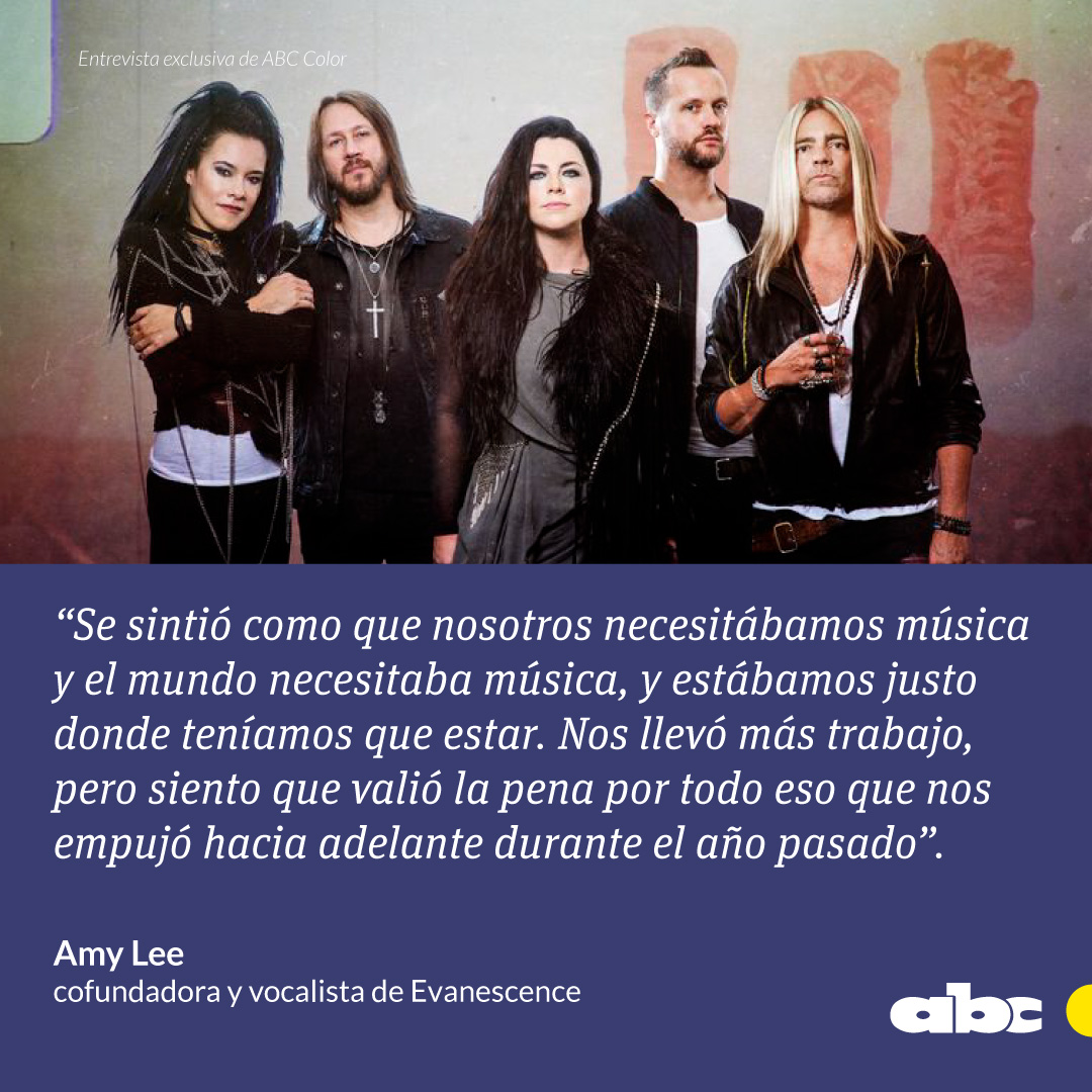 Romance985's tweet image. #ABCNews ¡Imperdible! 

🤩🤘Amy Lee, la poderosa voz que guía a Evanescence, brindó una entrevista a #ABCColor, habló sobre las nuevas inspiraciones, el rol de las mujeres en la música y muchísimo más. 

¡Leé la nota completa de @mavimartinezv!

🔗NOTA: bit.ly/3yidA5Z
