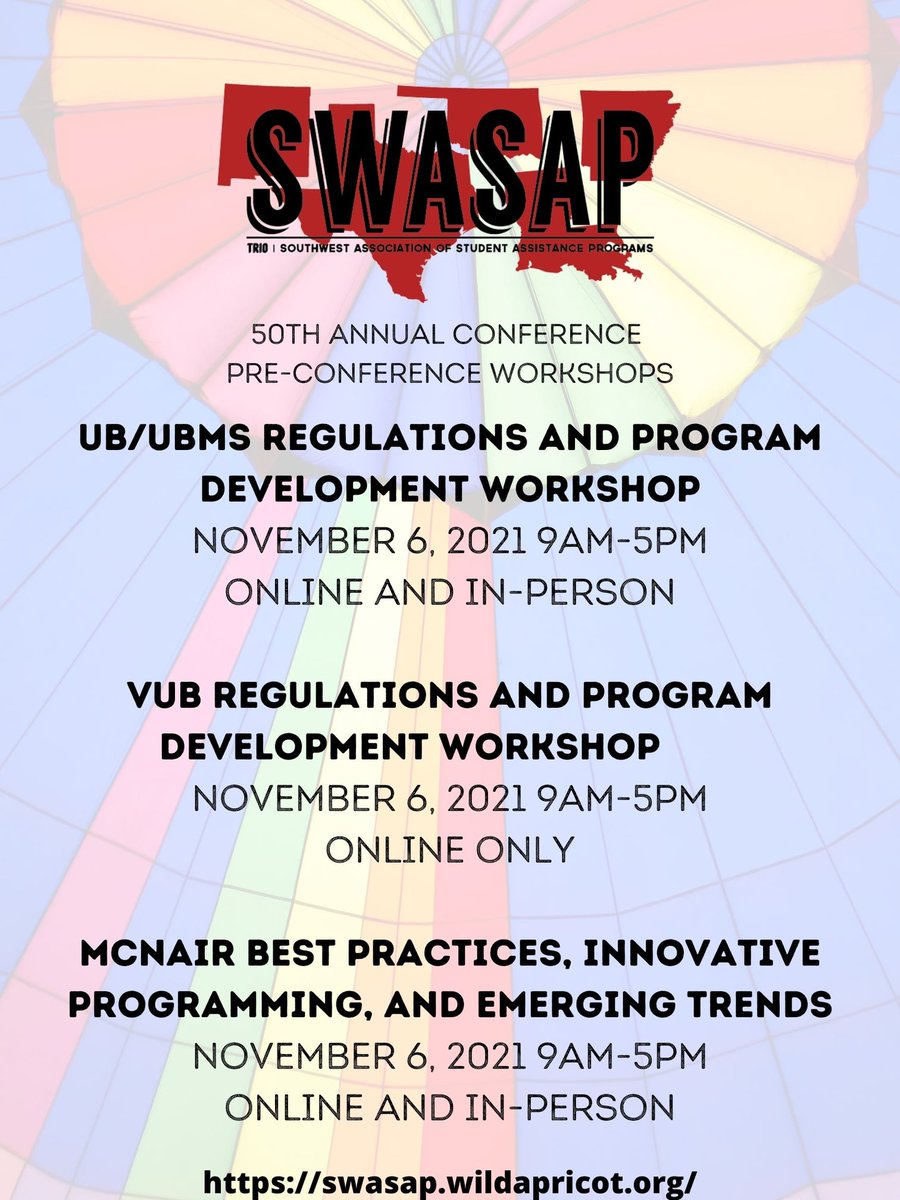 SWASAPTRiO's tweet image. SWASAP 2021 Pre-Conference workshops registration is open!