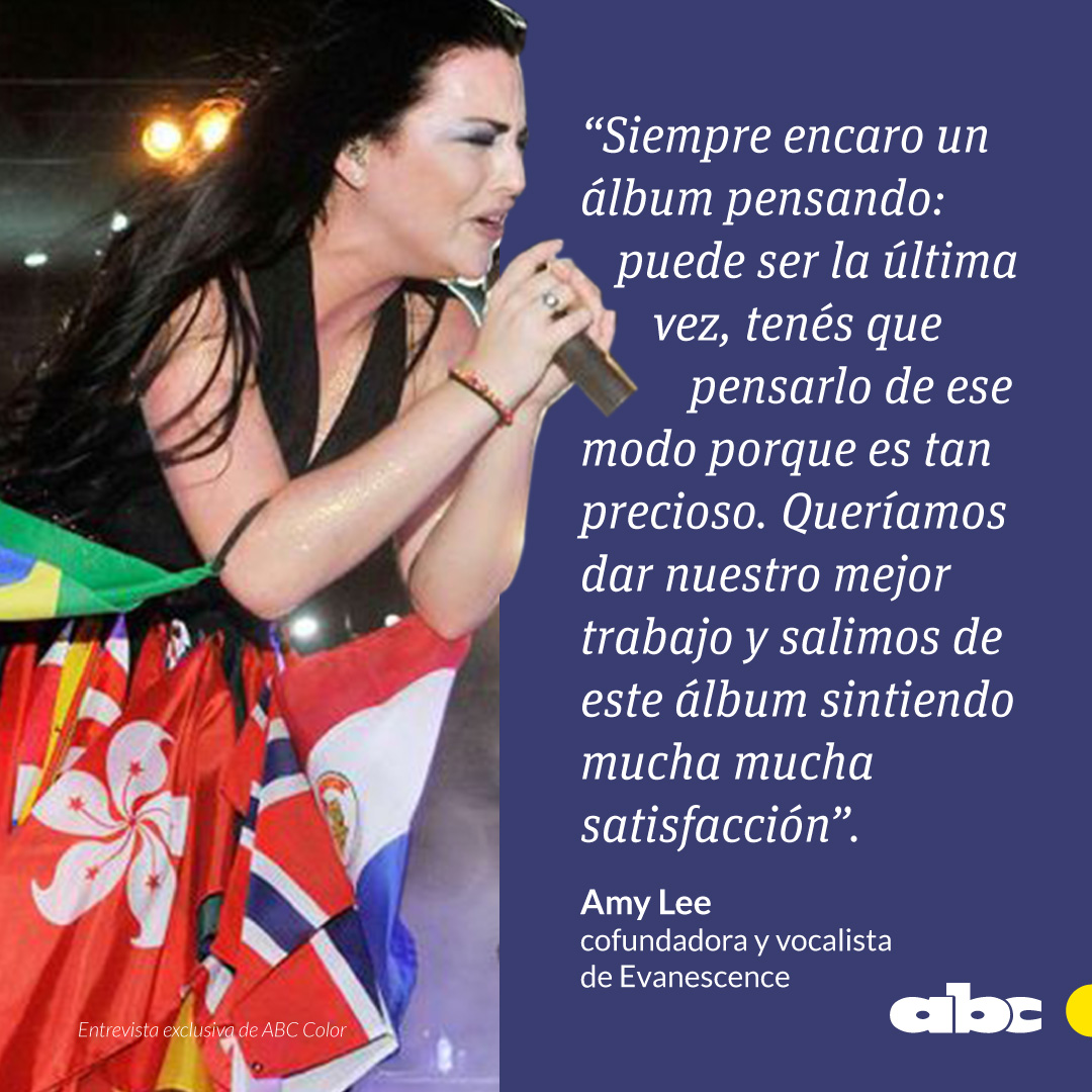 Romance985's tweet image. #ABCNews ¡Imperdible! 

🤩🤘Amy Lee, la poderosa voz que guía a Evanescence, brindó una entrevista a #ABCColor, habló sobre las nuevas inspiraciones, el rol de las mujeres en la música y muchísimo más. 

¡Leé la nota completa de @mavimartinezv!

🔗NOTA: bit.ly/3yidA5Z