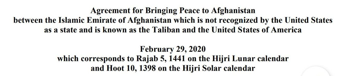 RRRameshRRR's tweet image. Perhaps a reading of the text of the 29 February 2020 agreement would be instructive for proponents of #USexit from #Afghanistan if only it makes them realise the folly of it all given that the #Taliban did not keep its word on more than two counts, if not more.