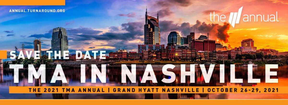 Reunite with the #TMA Community in person and online in Nashville at The 2021 TMA Annual! Excitement is building as members across the globe prepare for a family reunion like no other. TMA Annual Event is taking place from 26th to 29th October.👇
annual.turnaround.org