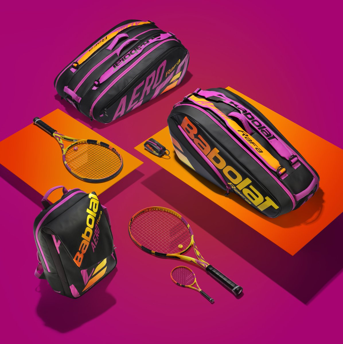 babolat's tweet photo. You loved it so we extended it! The full Pure Aero Rafa collection is now available on https://t.co/Y3HdoH9vgL 💛🧡💜
(🇺🇸 🇯🇵 🇵🇱 in November). 
Which product do you prefer? 
#PureAeroRafa #AddSomeVamos https://t.co/EtrGzow3Qa